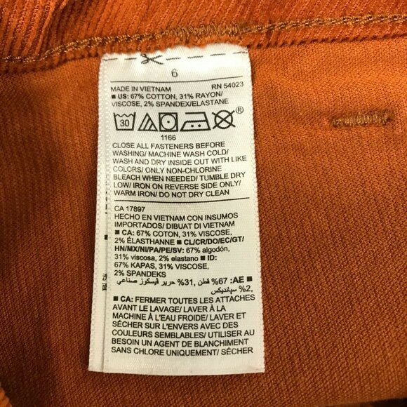 Old Navy Women's Burnt Orange Flat Front Slash Pockets Casual Mini Skirt Size 6 - Picture 8 of 8